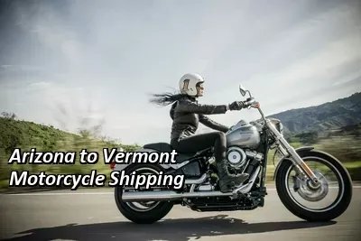 Rider on a dark cruiser motorcycle on an open road, Arizona to Vermont motorcycle shipping
