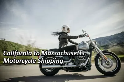 Rider on a silver cruiser motorcycle riding past green hills, California to Massachusetts motorcycle shipping
