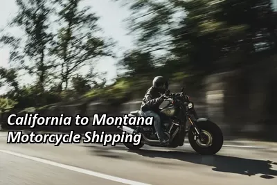 Rider on a dark cruiser motorcycle on an open road, California to Montana motorcycle shipping
