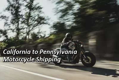 Rider on a dark cruiser motorcycle on an open road, California to Pennsylvania motorcycle shipping