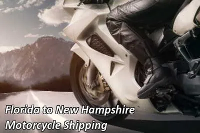 Rider on a dark cruiser motorcycle on an open road, Florida to New Hampshire motorcycle shipping